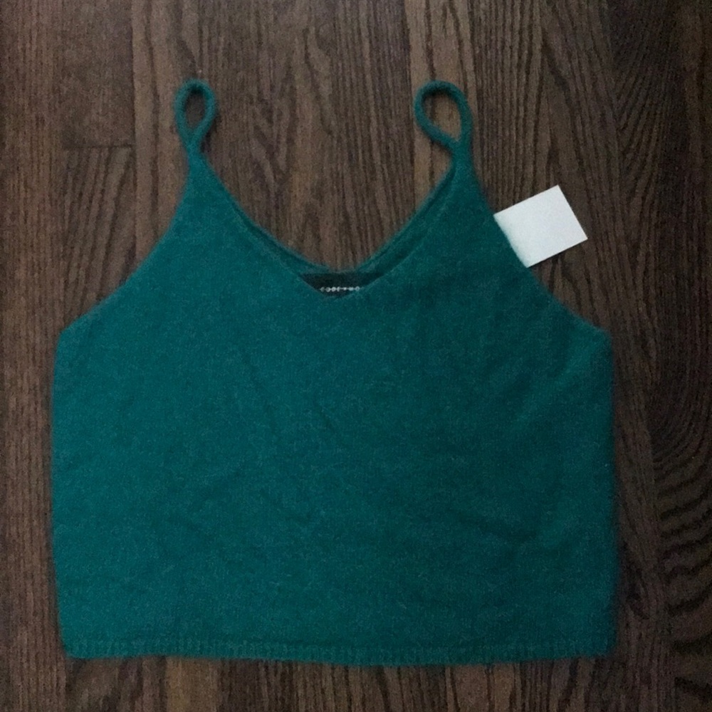 Angora blend turquoise crop